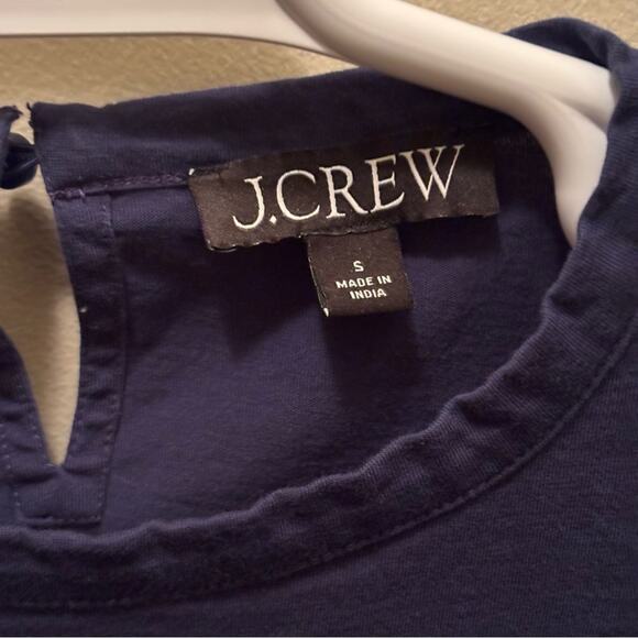 J. Crew Puff Sleeve Poplin Top Blue Size Small - Picture 4 of 8
